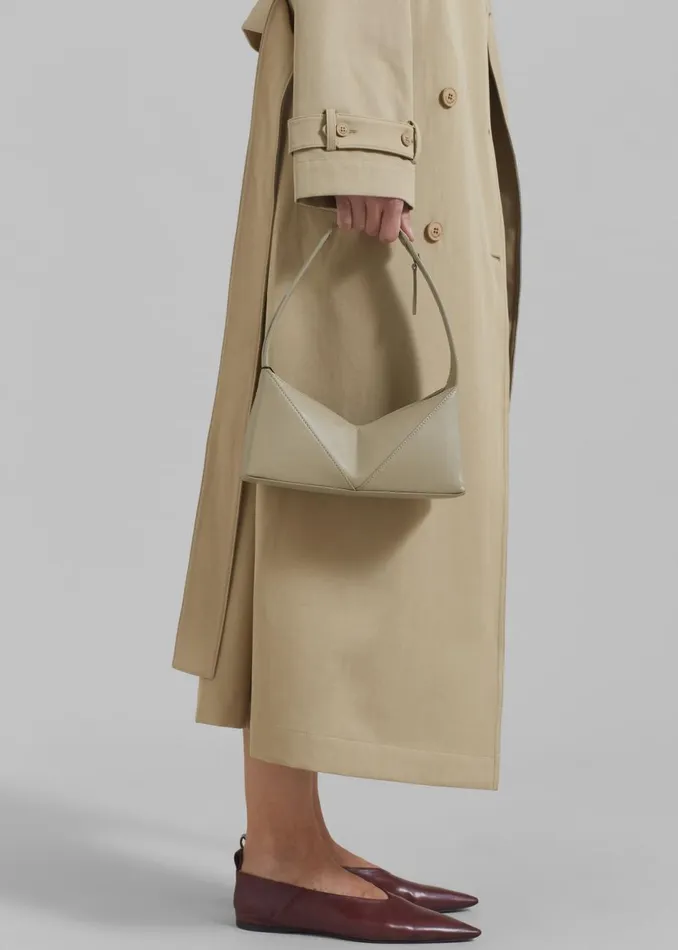 Women The Frankie Shop Accessories Low Classic Folded Cube Shoulder Bag Khaki