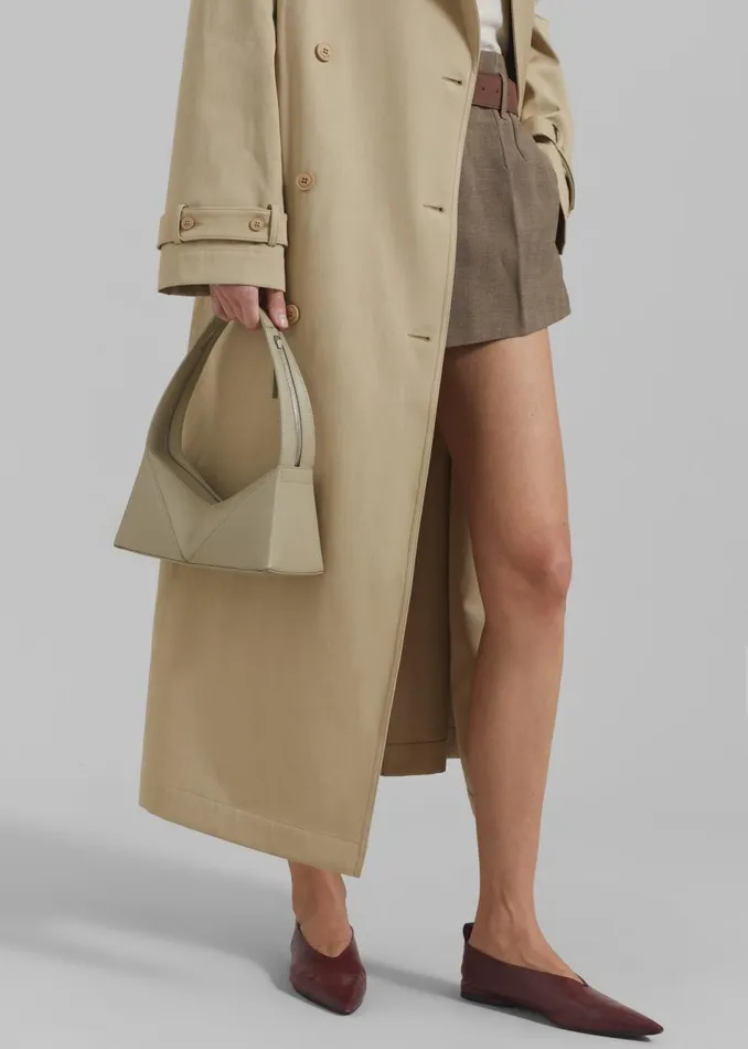 Women The Frankie Shop Accessories Low Classic Folded Cube Shoulder Bag Khaki
