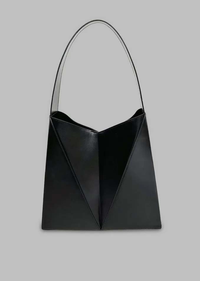 Women The Frankie Shop Accessories Low Classic Folded Cube Tote Bag Black