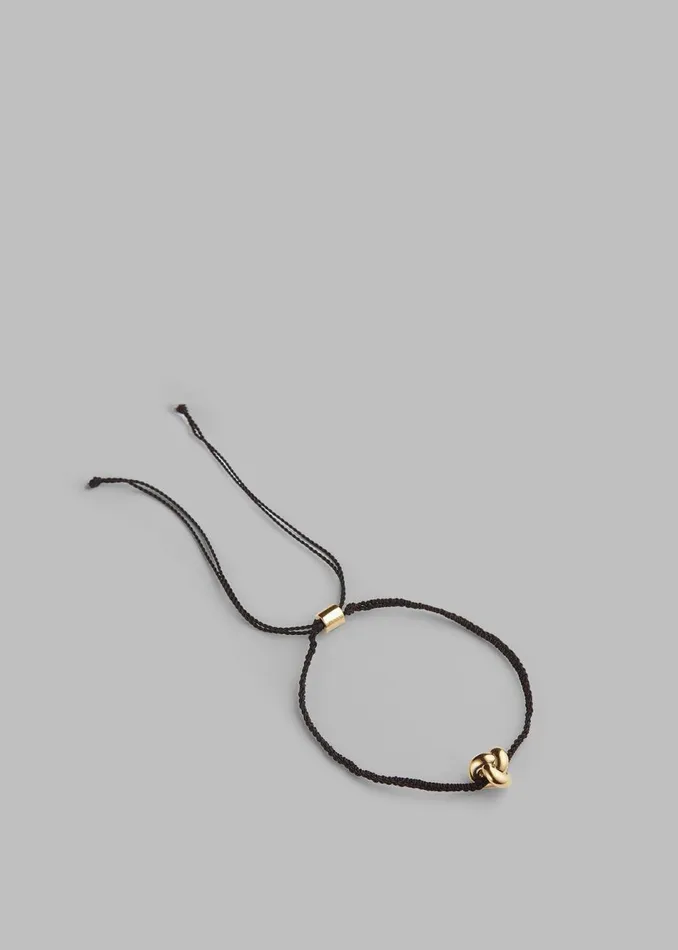 Women The Frankie Shop Accessories Otiumberg Knot Cord Bracelet Gold Vermeil
