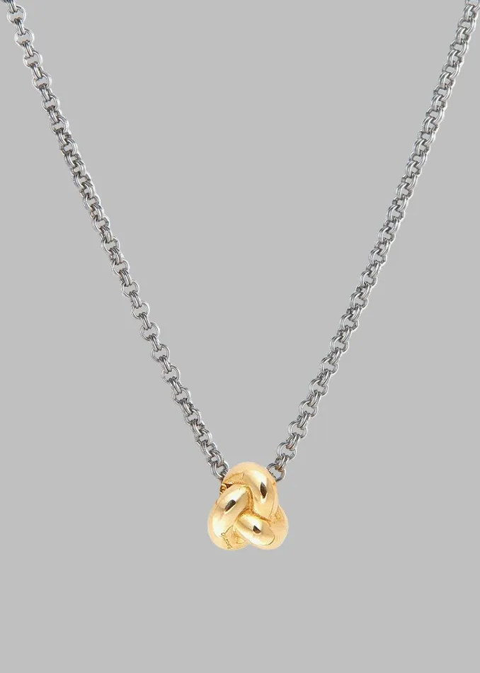 Women The Frankie Shop Accessories Otiumberg Mixed Metal Knot Necklace Gold