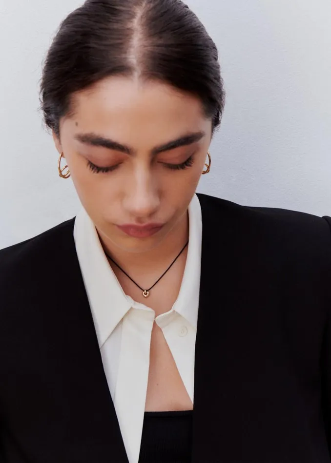 Women The Frankie Shop Accessories Otiumberg Petite Heart Cord Necklace Gold Vermeil Women The Frankie Shop Accessories Otiumberg Petite Heart Cord Necklace Gold Vermeil