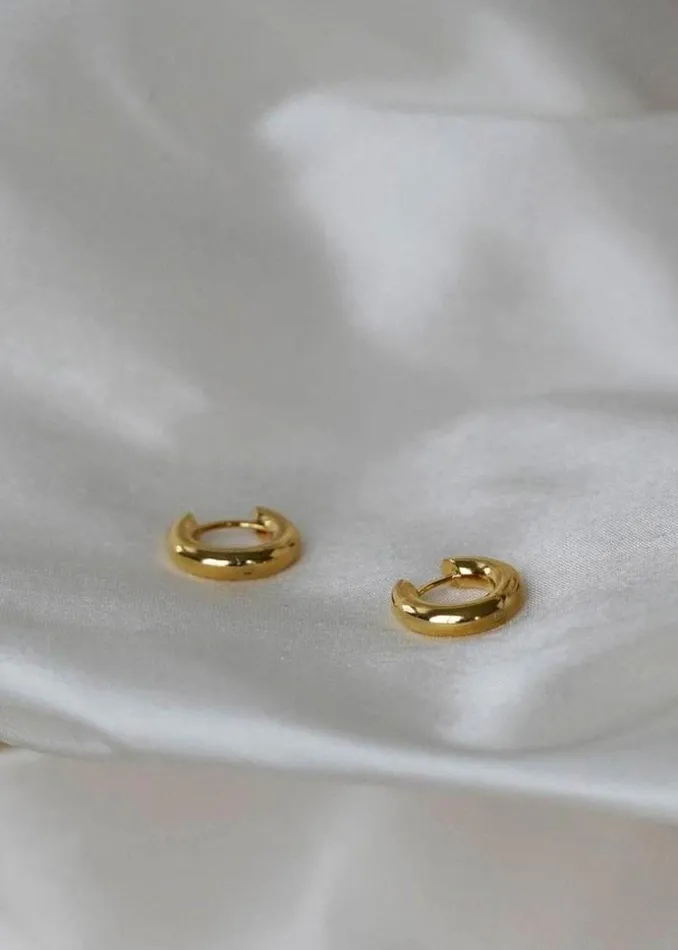 Women The Frankie Shop Accessories Otiumberg Small Chunky Hoops Gold