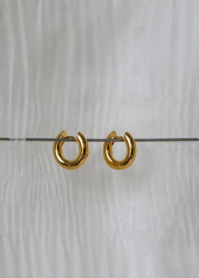 Women The Frankie Shop Accessories Otiumberg Small Chunky Hoops Gold