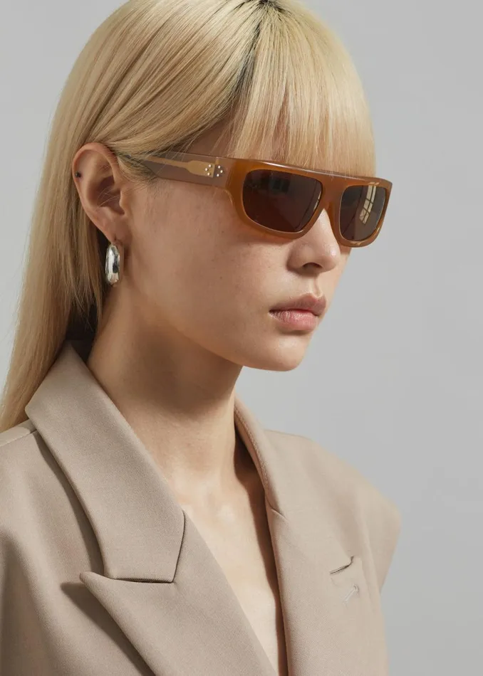 Women The Frankie Shop Accessories Port Tanger Bodi Sunglasses Bunaa Acetatetobacco Lens Women The Frankie Shop Accessories Port Tanger Bodi Sunglasses Bunaa Acetatetobacco Lens