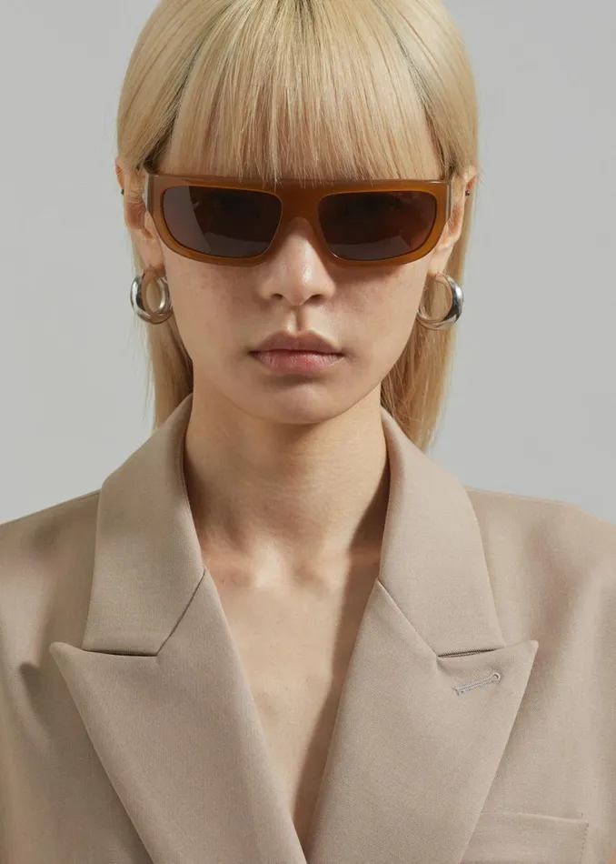Women The Frankie Shop Accessories Port Tanger Bodi Sunglasses Bunaa Acetatetobacco Lens