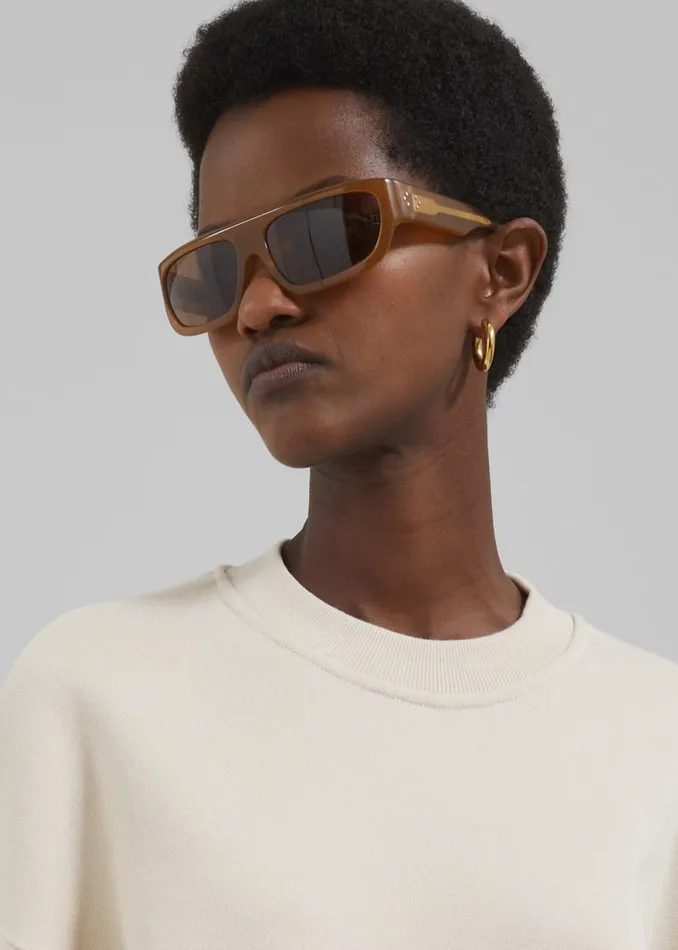 Women The Frankie Shop Accessories Port Tanger Bodi Sunglasses Bunaa Acetatetobacco Lens