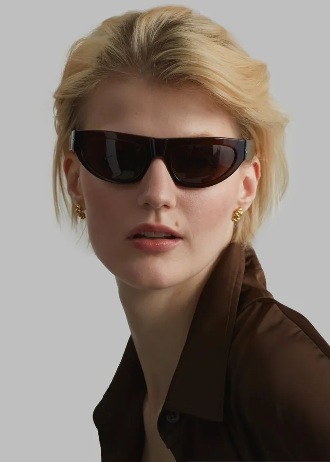 Women The Frankie Shop Accessories Port Tanger Malick Sunglasses Bunaa Acetatetobacco Lens