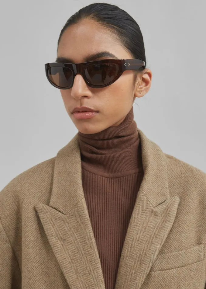 Women The Frankie Shop Accessories Port Tanger Malick Sunglasses Bunaa Acetatetobacco Lens