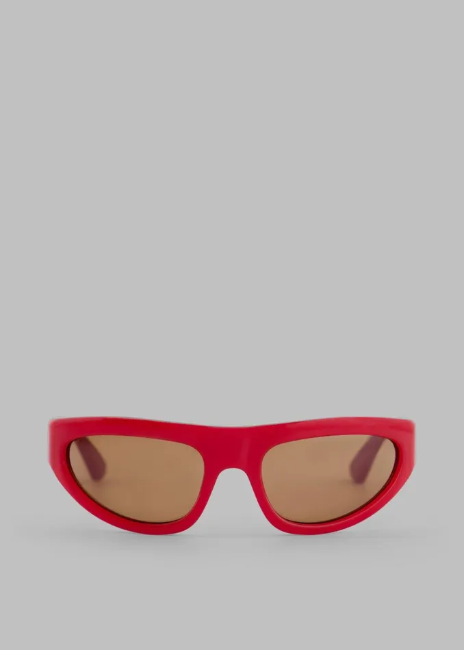 Women The Frankie Shop Accessories Port Tanger Malick Sunglasses Incense Red Acetatetobacco Lens Women The Frankie Shop Accessories Port Tanger Malick Sunglasses Incense Red Acetatetobacco Lens