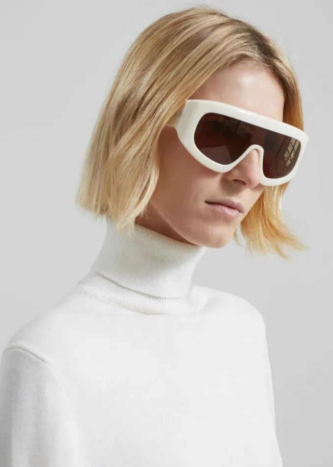 Women The Frankie Shop Accessories Port Tanger Saraa Sunglasses Sandarac Acetatetobacco Lens