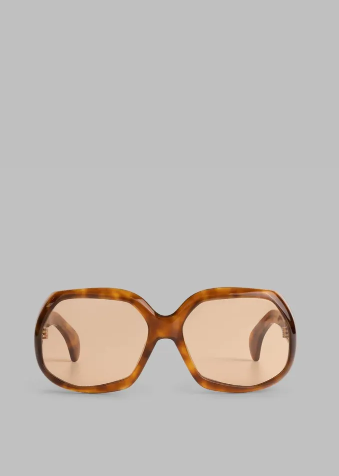 Women The Frankie Shop Accessories Port Tanger Yamina Sunglasses Oliban Acetate Amber Lens