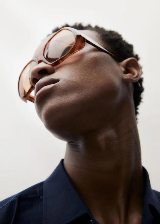 Women The Frankie Shop Accessories Port Tanger Yamina Sunglasses Oliban Acetate Amber Lens