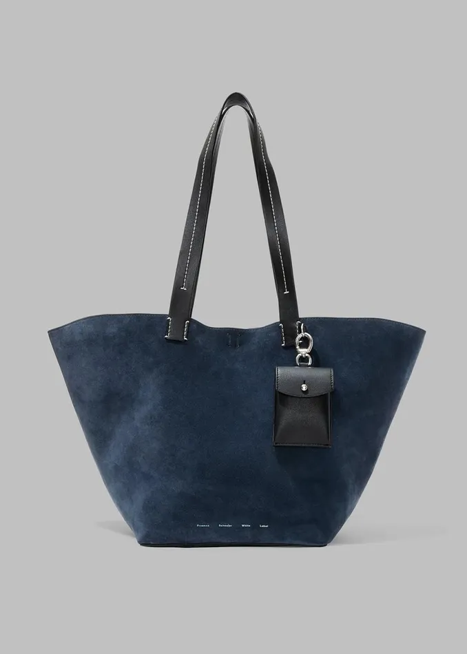 Women The Frankie Shop Accessories Proenza Schouler White Label Large Suede Bedford Tote Navyblack Women The Frankie Shop Accessories Proenza Schouler White Label Large Suede Bedford Tote Navyblack