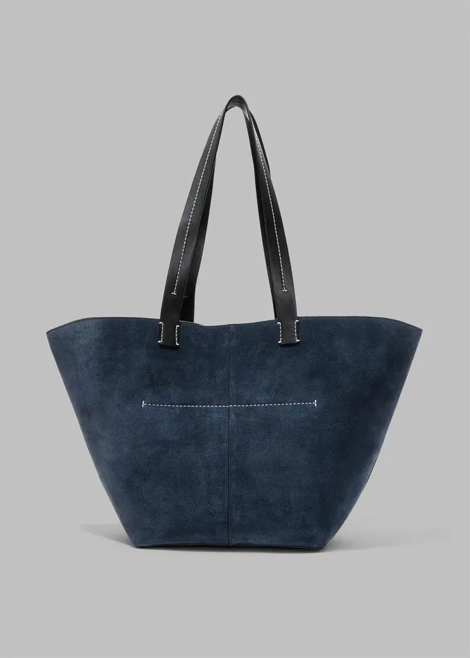 Women The Frankie Shop Accessories Proenza Schouler White Label Large Suede Bedford Tote Navyblack