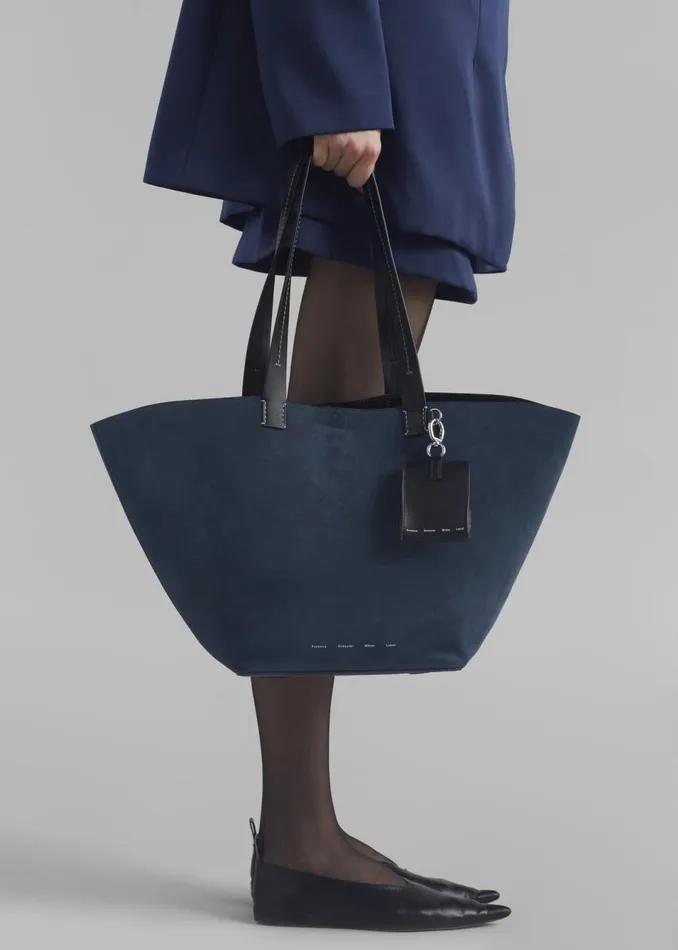Women The Frankie Shop Accessories Proenza Schouler White Label Large Suede Bedford Tote Navyblack