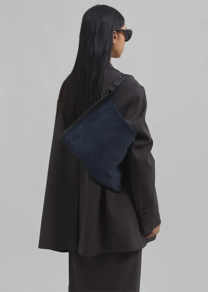 Women The Frankie Shop Accessories Proenza Schouler White Label Suede Minetta Bag Navyblack
