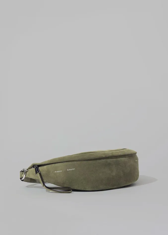 Women The Frankie Shop Accessories Proenza Schouler White Label Suede Stanton Sling Bag Bamboo Women The Frankie Shop Accessories Proenza Schouler White Label Suede Stanton Sling Bag Bamboo