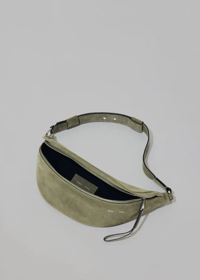 Women The Frankie Shop Accessories Proenza Schouler White Label Suede Stanton Sling Bag Bamboo