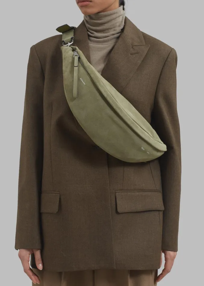 Women The Frankie Shop Accessories Proenza Schouler White Label Suede Stanton Sling Bag Bamboo