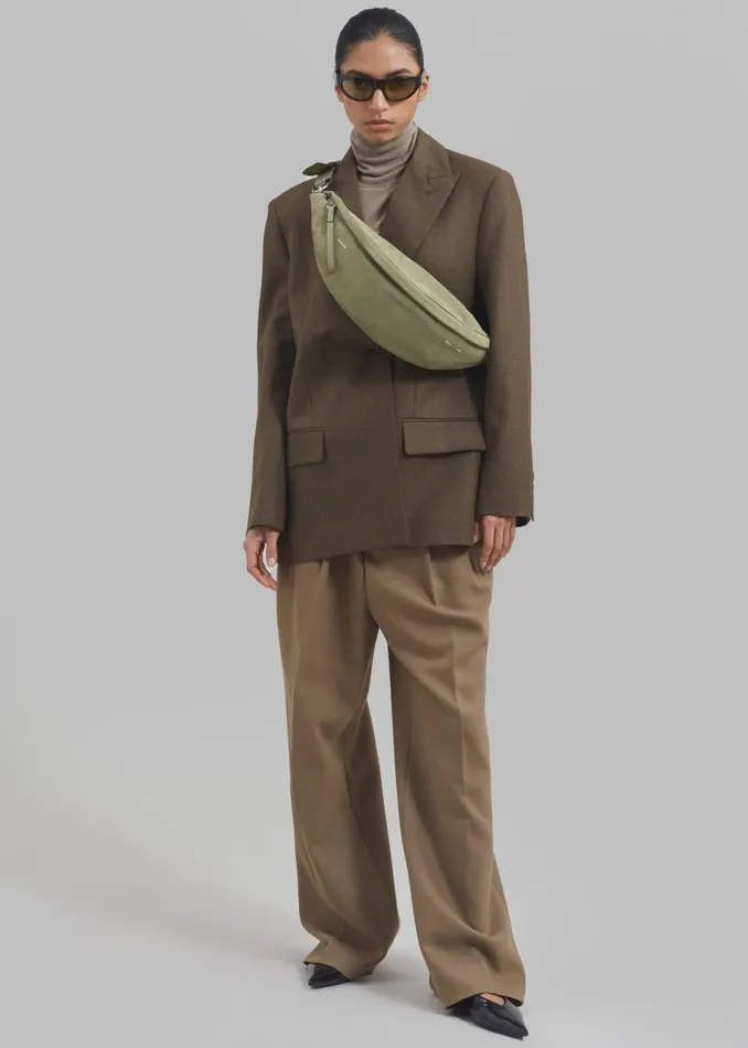 Women The Frankie Shop Accessories Proenza Schouler White Label Suede Stanton Sling Bag Bamboo