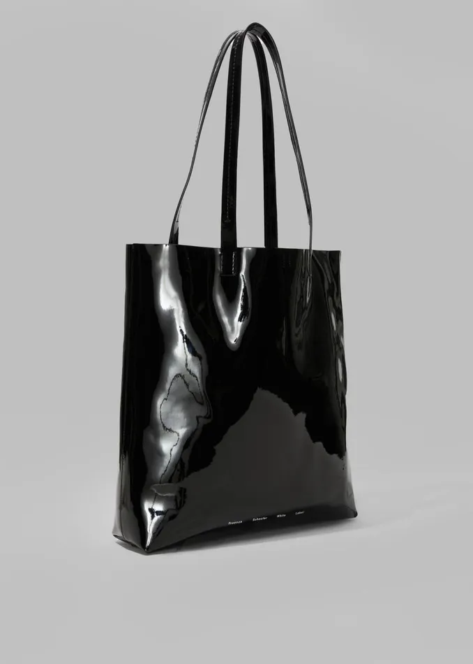 Women The Frankie Shop Accessories Proenza Schouler White Label Walker Patent Tote Bag Black