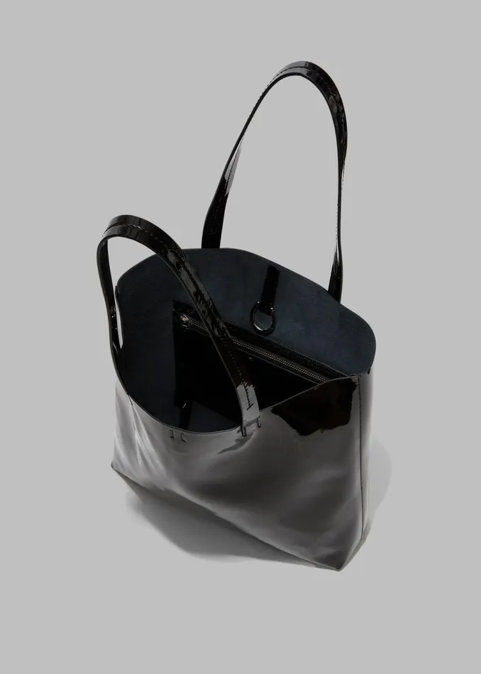 Women The Frankie Shop Accessories Proenza Schouler White Label Walker Patent Tote Bag Black