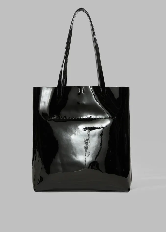 Women The Frankie Shop Accessories Proenza Schouler White Label Walker Patent Tote Bag Black