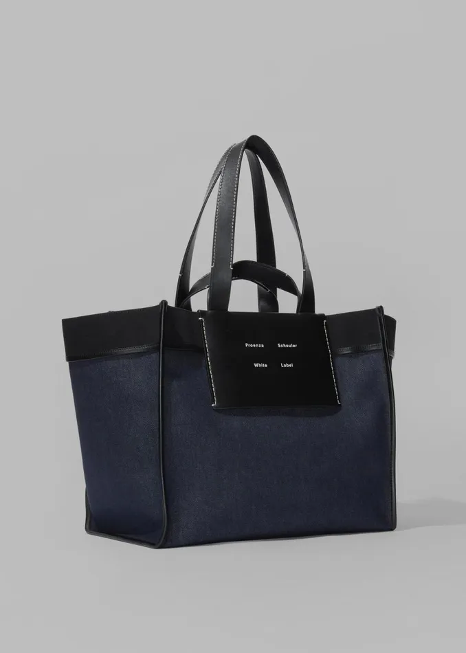 Women The Frankie Shop Accessories Proenza Schouler White Label XL Denim Morris Tote Indigo