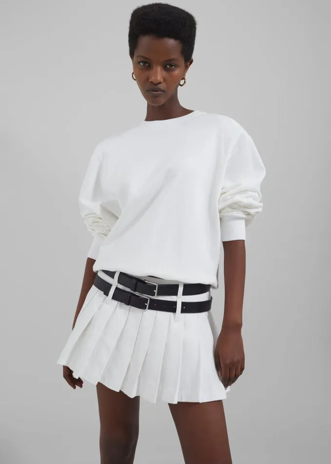 Women The Frankie Shop Accessories Toni Leather Belt Black