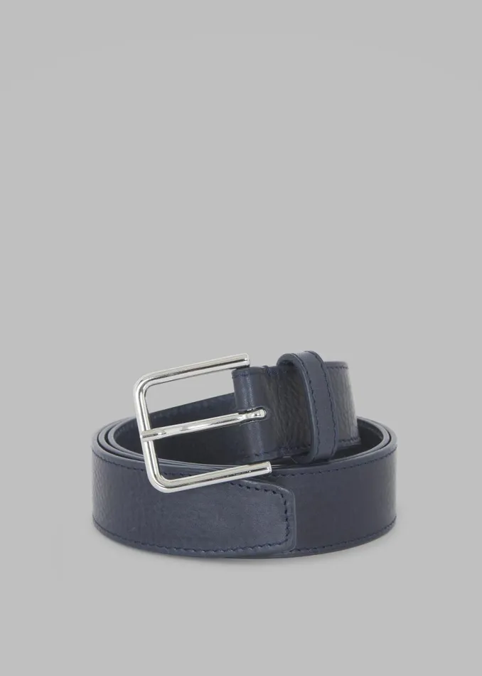 Women The Frankie Shop Accessories Toni Leather Belt Dark Navy
