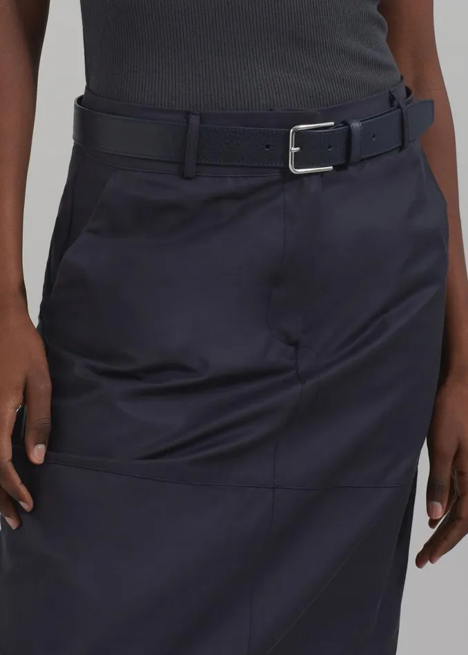 Women The Frankie Shop Accessories Toni Leather Belt Dark Navy