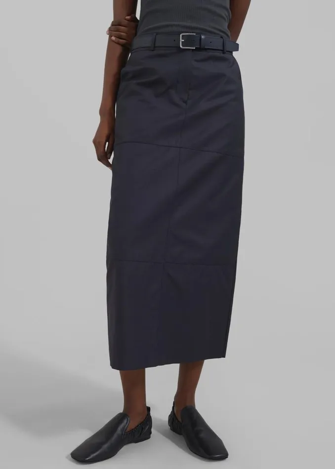 Women The Frankie Shop Accessories Toni Leather Belt Dark Navy
