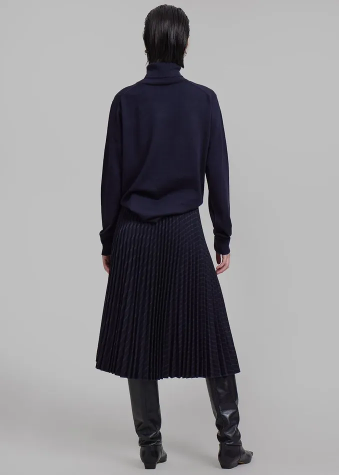 Women The Frankie Shop Bottoms 31 Phillip Lim Flannel Pleated Wrap Skirt W DRing Midnightkhaki S