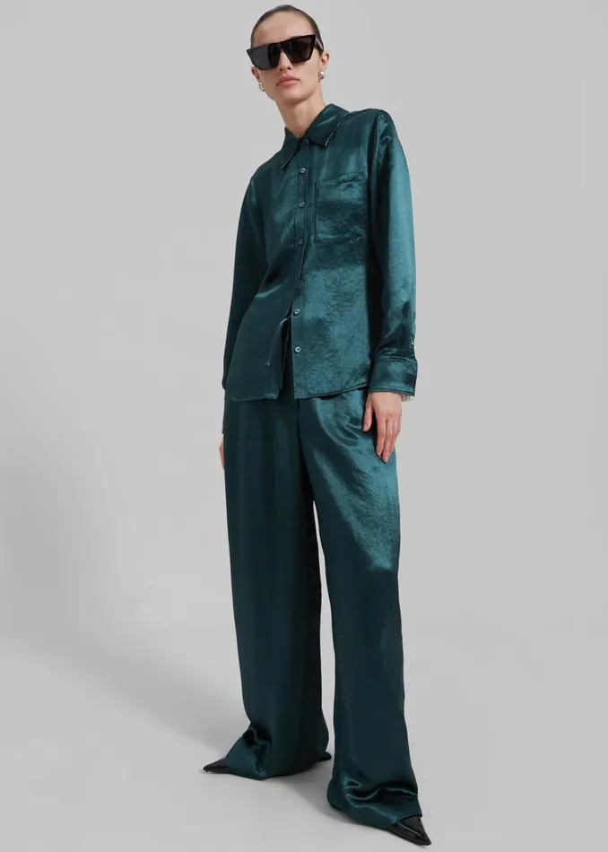 Women The Frankie Shop Bottoms 31 Phillip Lim Pajama Trousers Deep Ocean