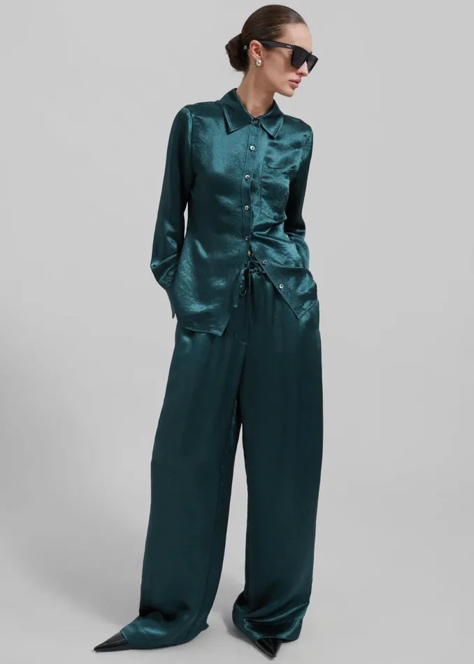 Women The Frankie Shop Bottoms 31 Phillip Lim Pajama Trousers Deep Ocean