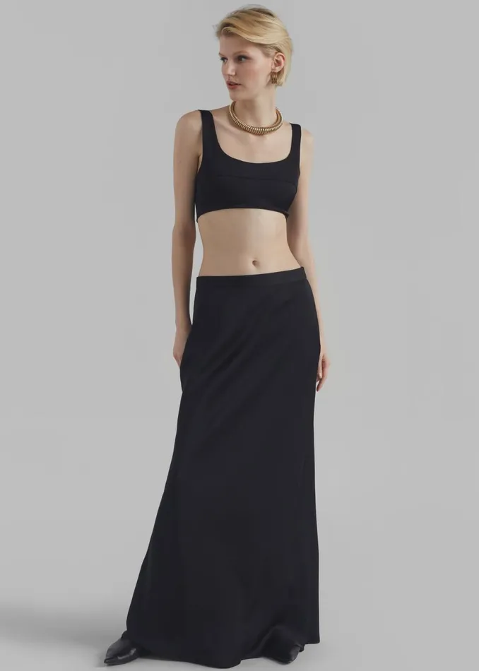Women The Frankie Shop Bottoms Ada Satin Skirt Black