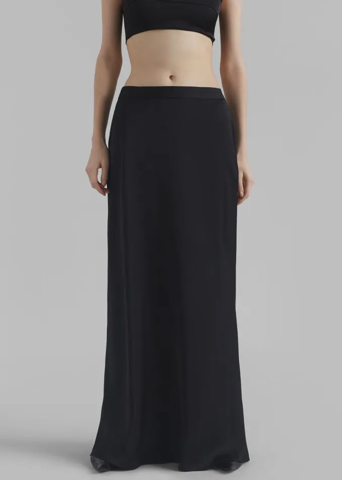 Women The Frankie Shop Bottoms Ada Satin Skirt Black