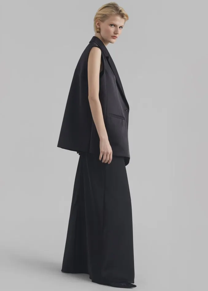 Women The Frankie Shop Bottoms Ada Satin Skirt Black
