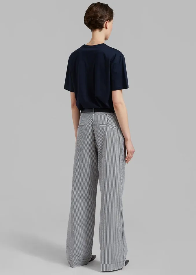 Women The Frankie Shop Bottoms Addison Pants Black Stripe