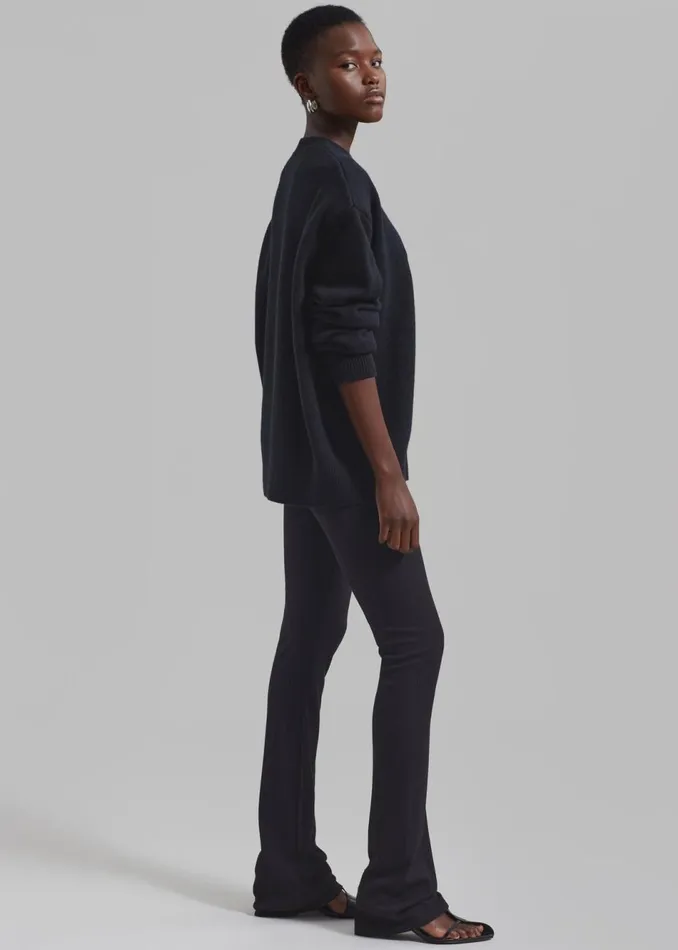 Women The Frankie Shop Bottoms Akimi Ribbed Pants Black