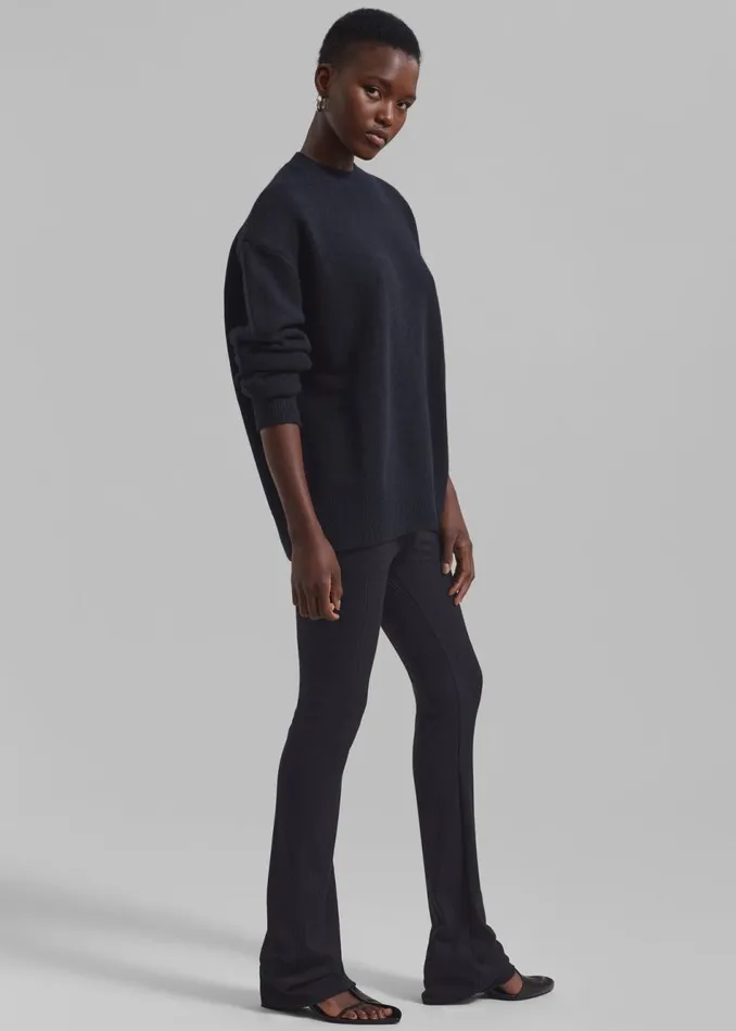 Women The Frankie Shop Bottoms Akimi Ribbed Pants Black
