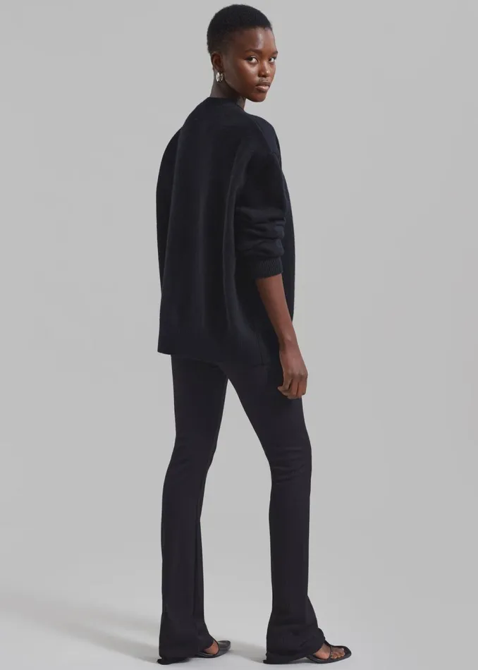 Women The Frankie Shop Bottoms Akimi Ribbed Pants Black