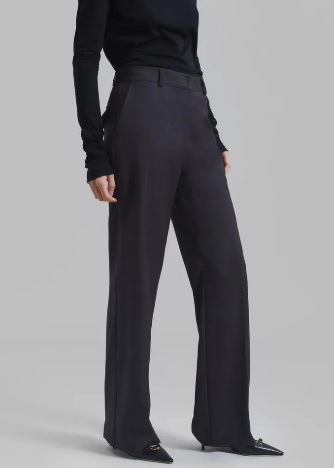 Women The Frankie Shop Bottoms Alana Pants Charcoal