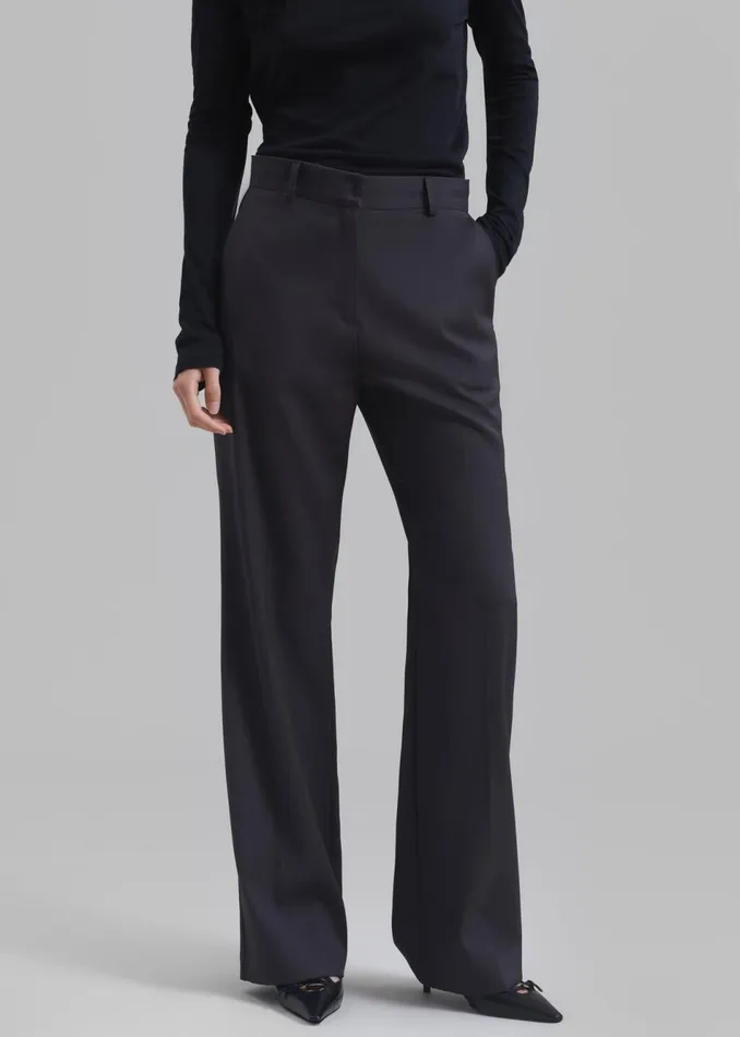 Women The Frankie Shop Bottoms Alana Pants Charcoal