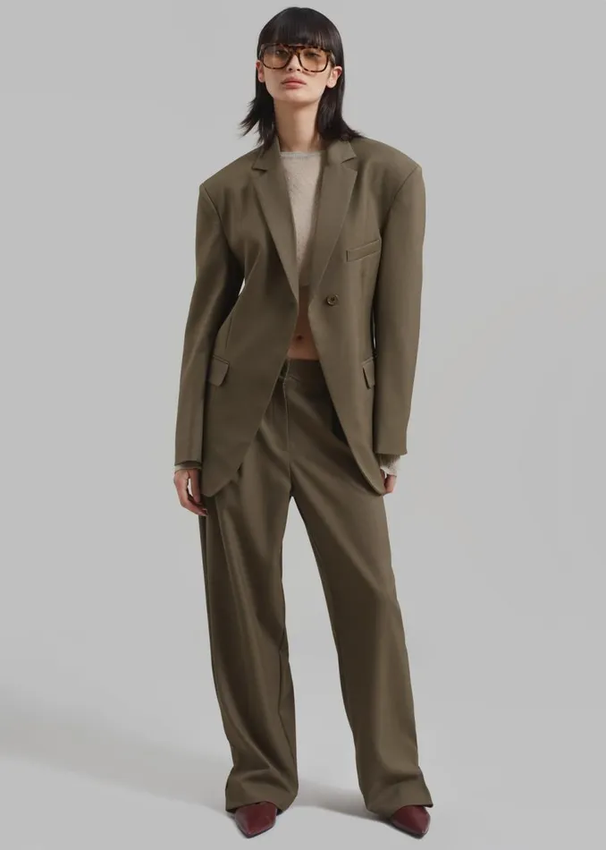 Women The Frankie Shop Bottoms Amara Trousers Khaki