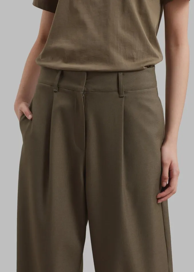 Women The Frankie Shop Bottoms Amara Trousers Khaki