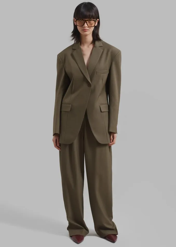 Women The Frankie Shop Bottoms Amara Trousers Khaki