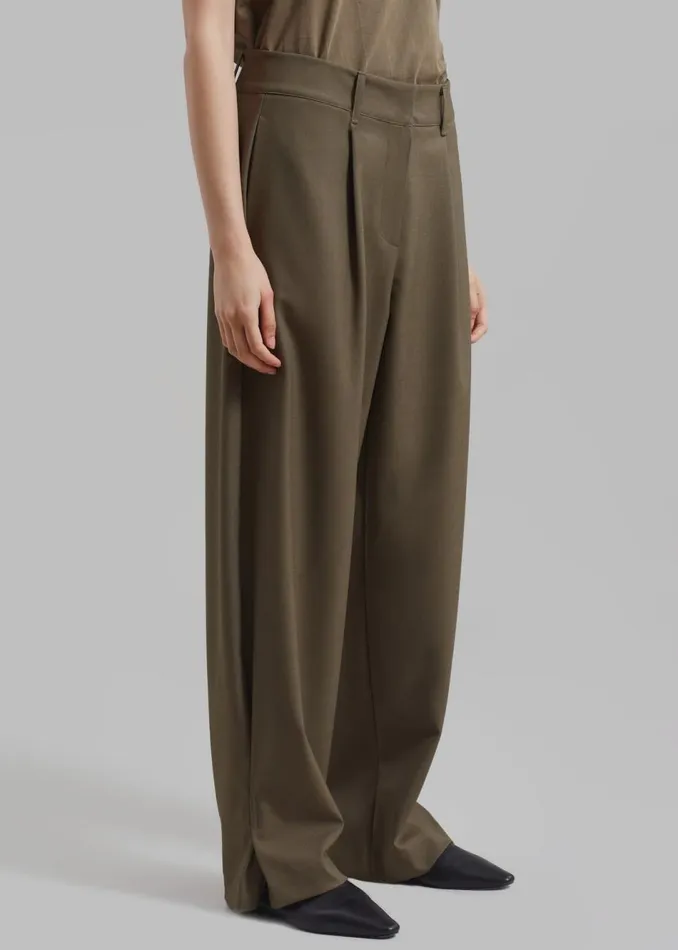 Women The Frankie Shop Bottoms Amara Trousers Khaki