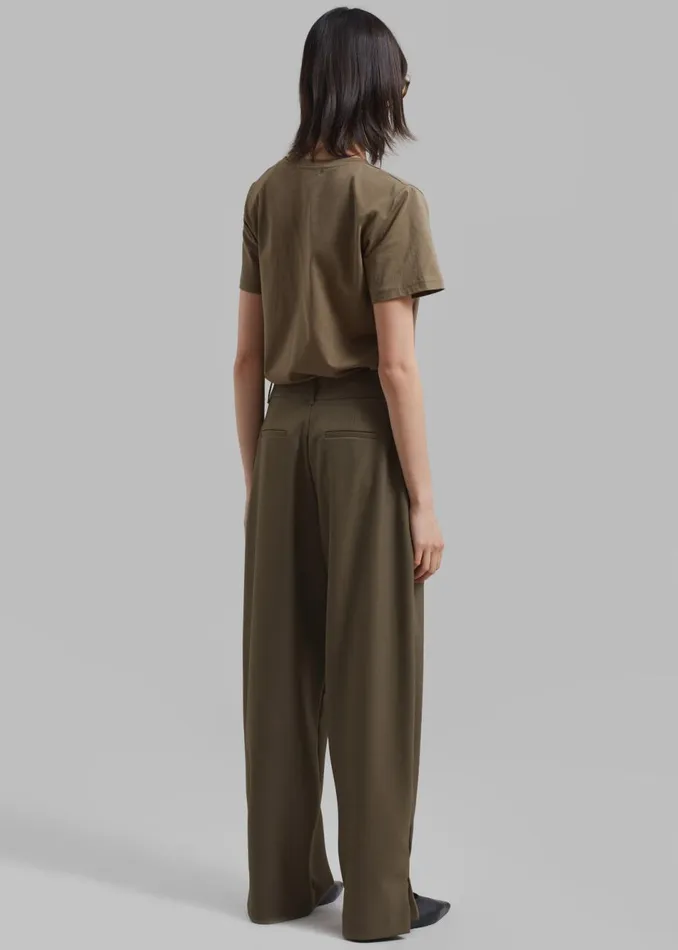 Women The Frankie Shop Bottoms Amara Trousers Khaki